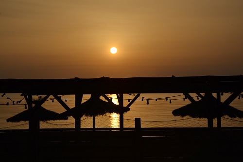 sur la plage le matin